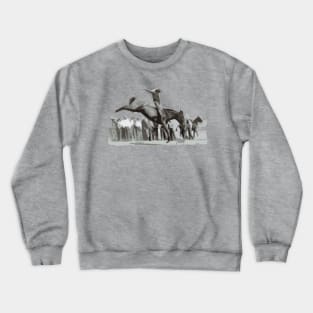 Bronco Riding cartoon Crewneck Sweatshirt